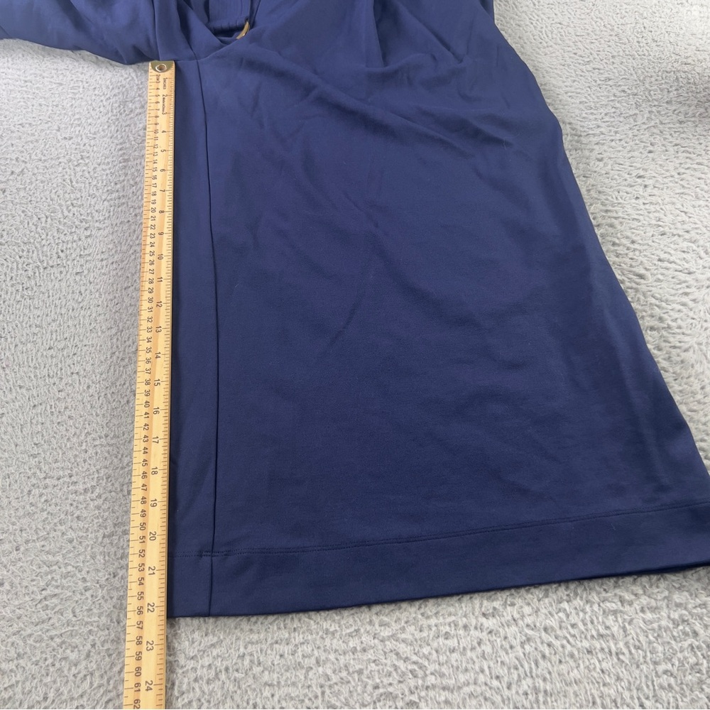 Lauren Ralph Lauren Pants Womens XL Blue Belted Pleated Ponte Cropped Wide Leg - Picture 6 of 12